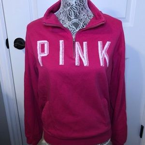 Victoria’s Secret PINK Hot Pink Quarter Zip